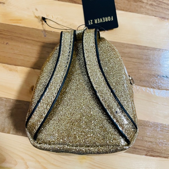 2/$20 gold Glitter mini backpack forever21 - Picture 3 of 7